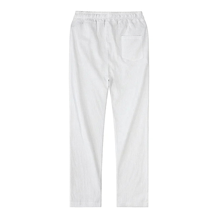 Herren Leinenhose – Sommerhose mit Kordelzug, atmungsaktiv & locker geschnitten