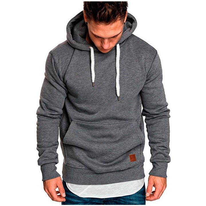 Dudley - sweat à capuche pour homme - avec poche kangourou et cordon blanc