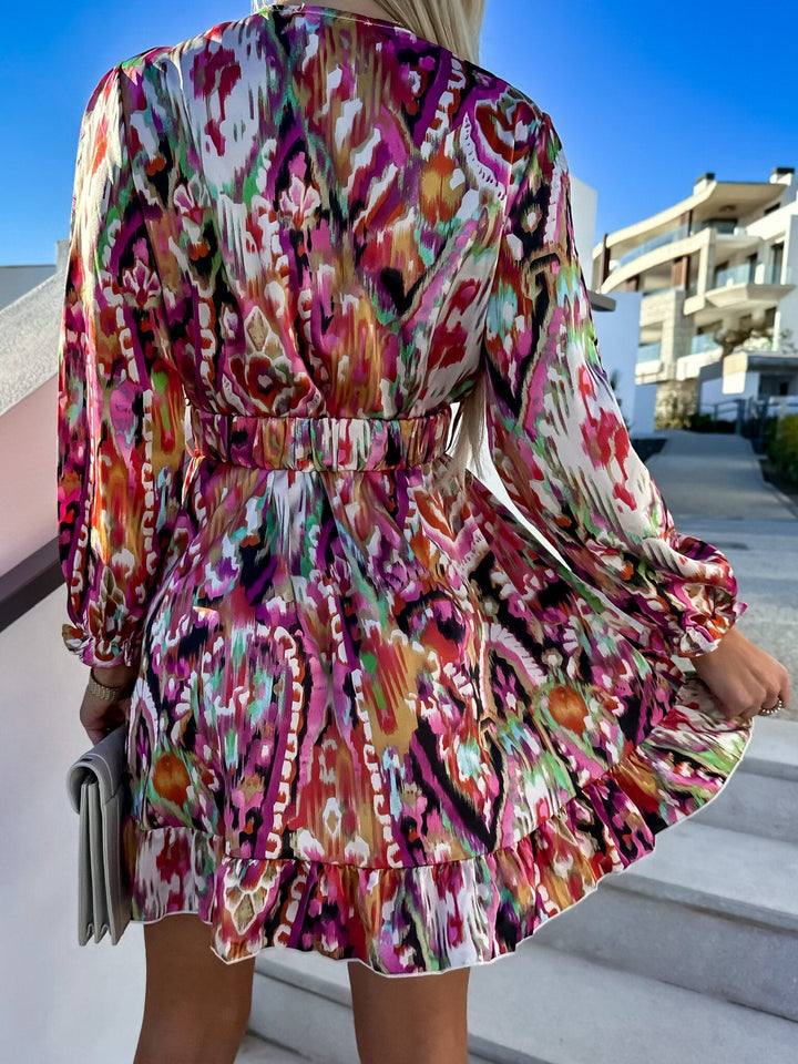 Robe portefeuille avec imprimé