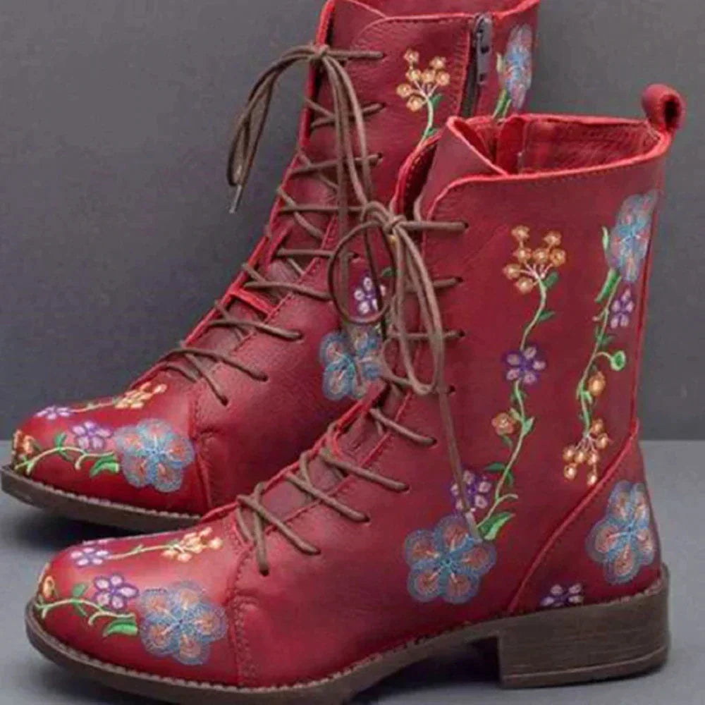 Anna | Bottes rétro ethniquement brodées