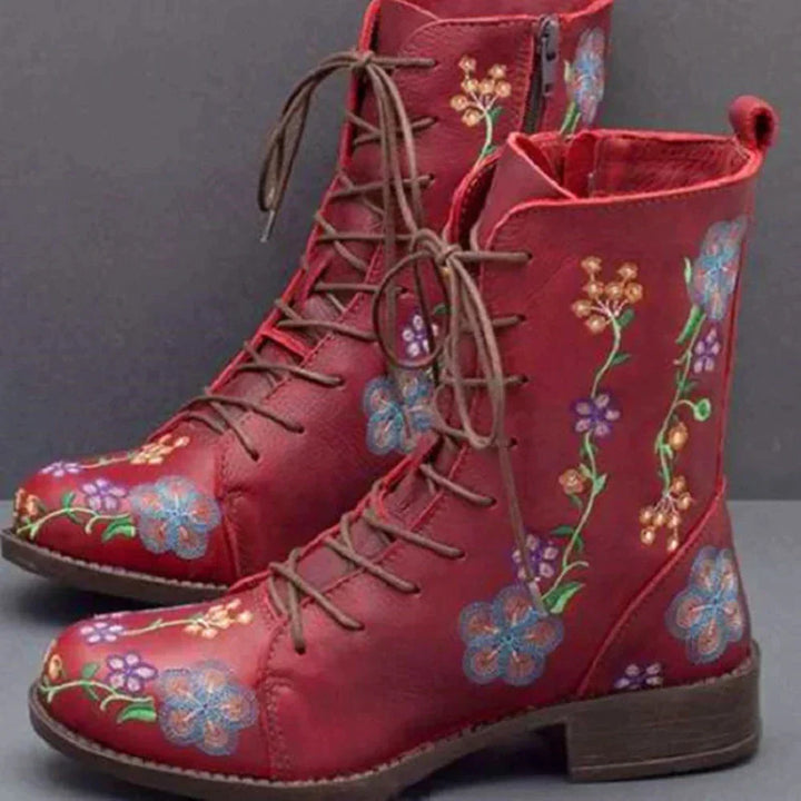 Anna | Bottes rétro ethniquement brodées