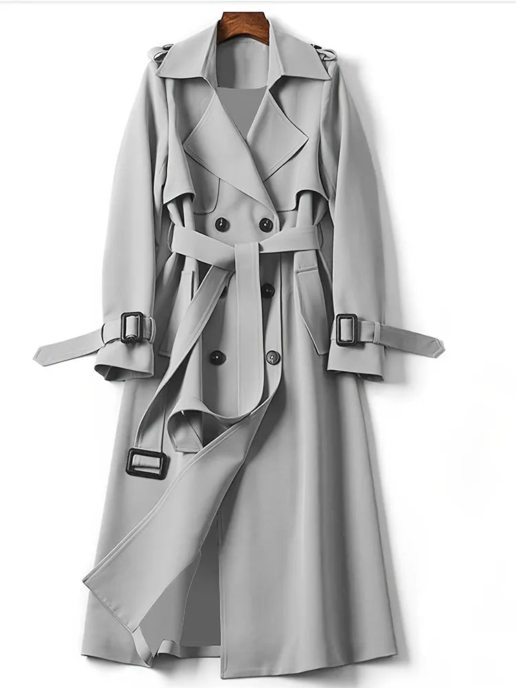 Gracey - Trench coat lungo solido da donna