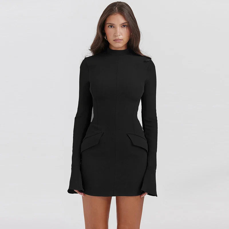 Meghan - Minidress aderente con tasche