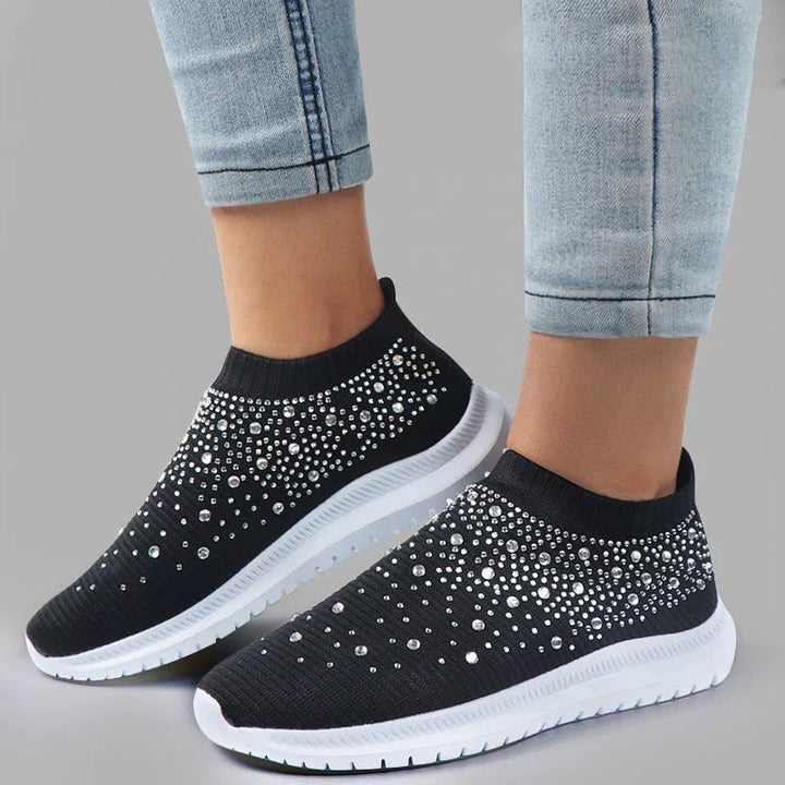 Sock sneakers with glitter