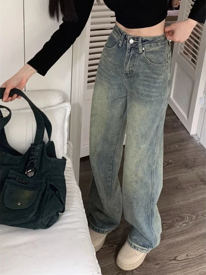 Preslie - Pantalon baggy streetwear rétro