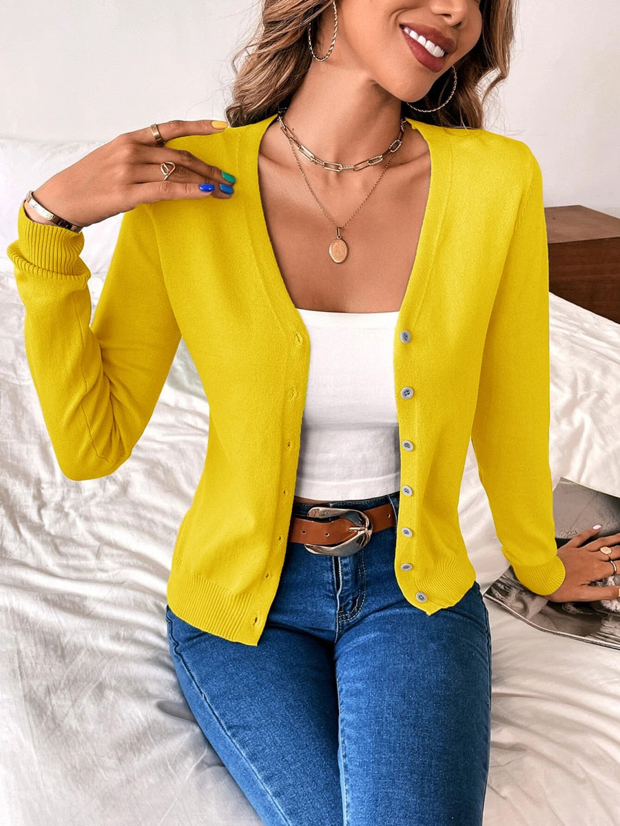 Dione | Cardigan leggero e elegante da donna con bottoni