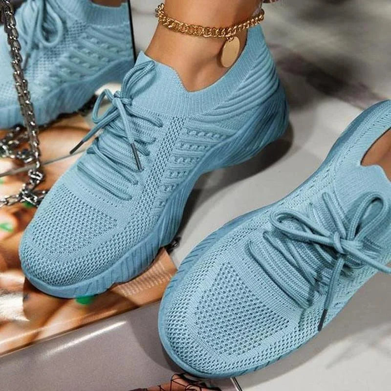 Baskets respirantes pour femmes – Chaussures de sport légères avec dessus en maille et semelle à mémoire de forme