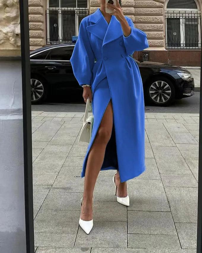 Ruthie - elegancki dwurzędowy płaszcz zimowy