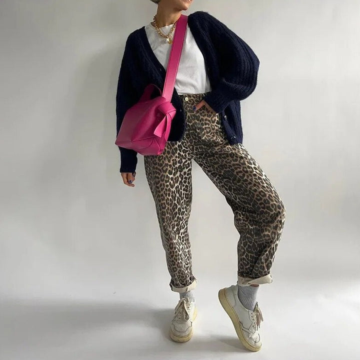 Nicole - Jean motif léopard