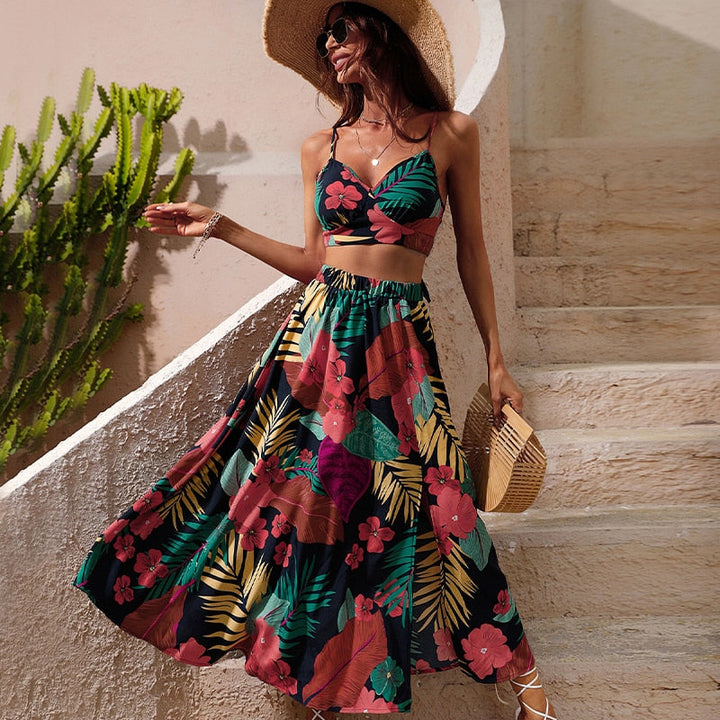 Ensemble coordonné avec imprimé floral