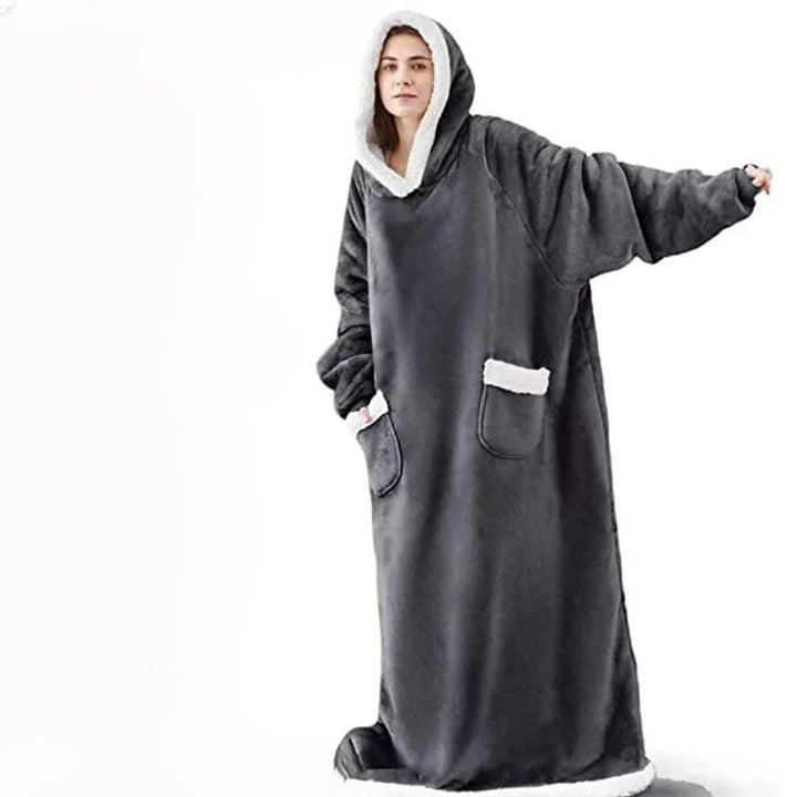 Kuschelige Oversize Hoodie-Decke mit Kapuze – Weicher Fleece Pullover für Damen & Herren, Perfekt für Zuhause & Winter