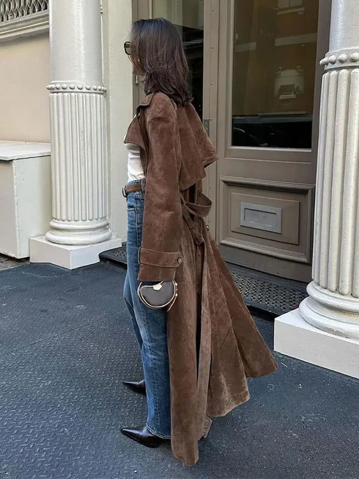 Nichole - elegante cappotto lungo doppiopetto