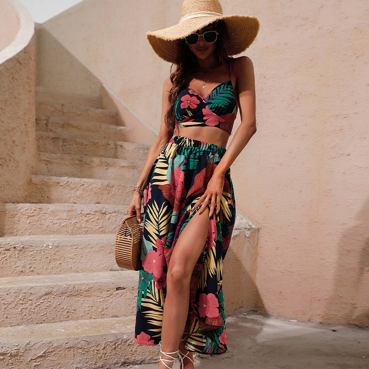 Ensemble coordonné avec imprimé floral
