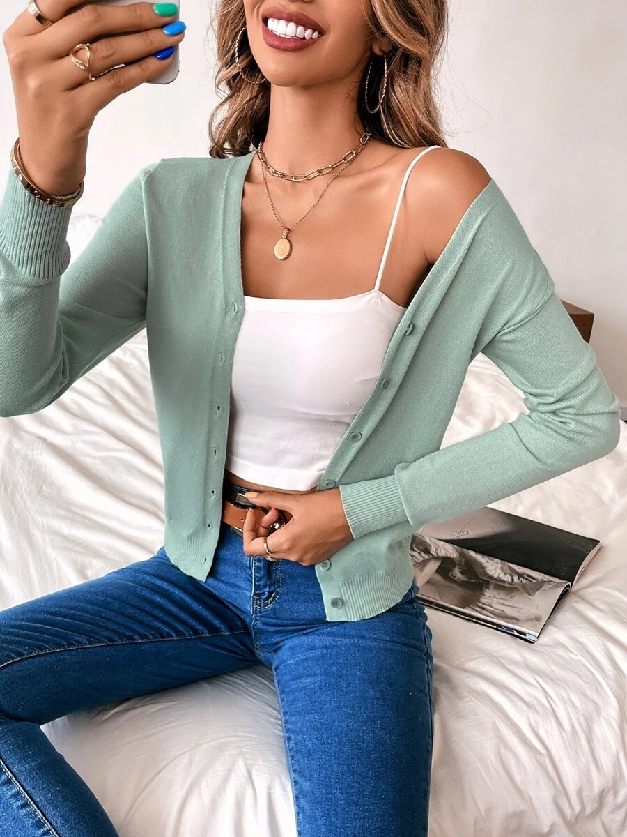 Dione | Cardigan leggero e elegante da donna con bottoni