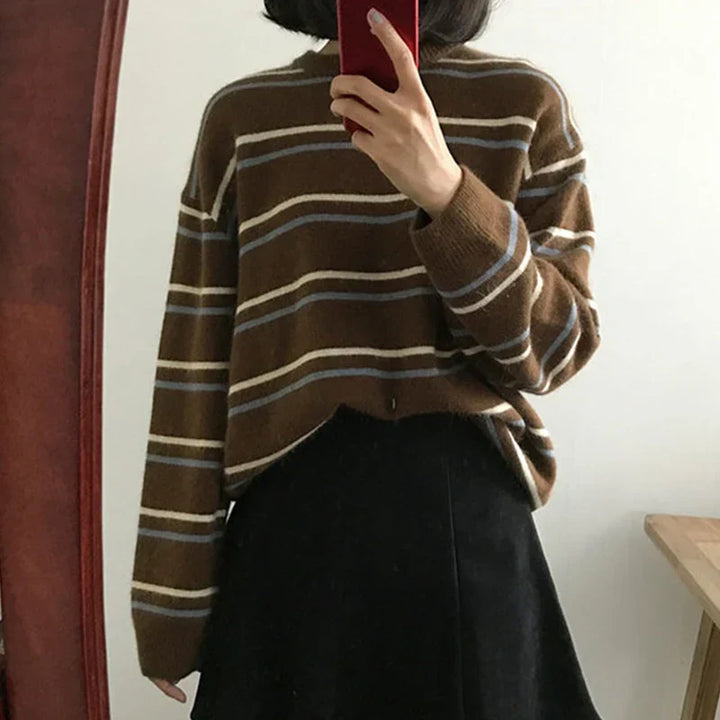 Reina - Strickpullover mit Rundhalsausschnitt