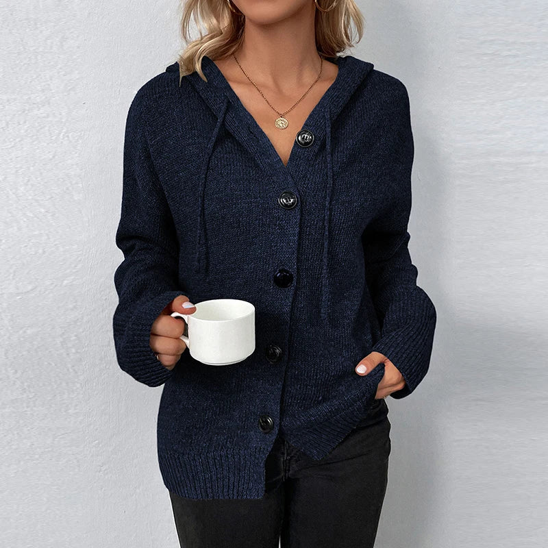 Karin - Comfortable Hooded Cardigan