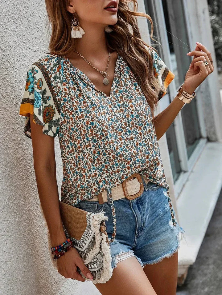 Odette - Blouses d'été avec imprimé floral