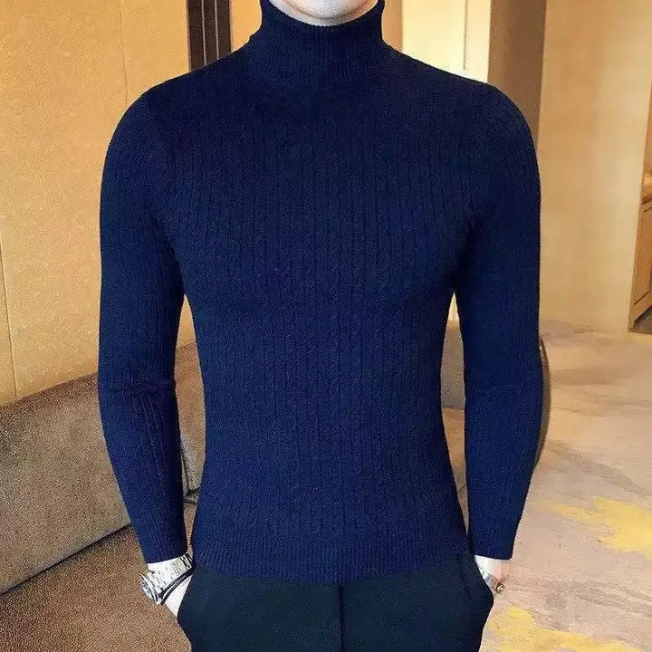 Richard - Pull à col roulé vintage en tricot