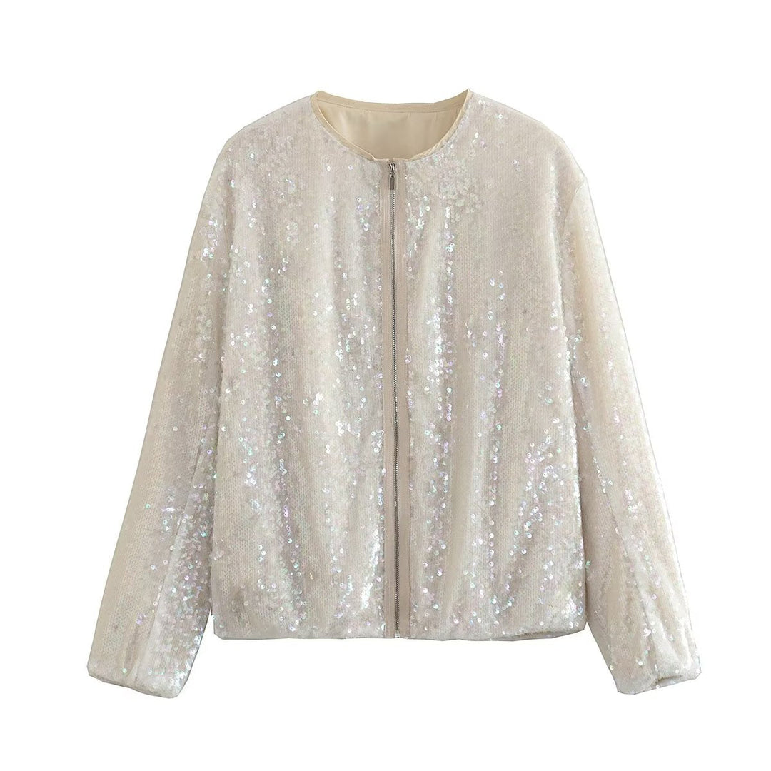 Veste bomber pailletée