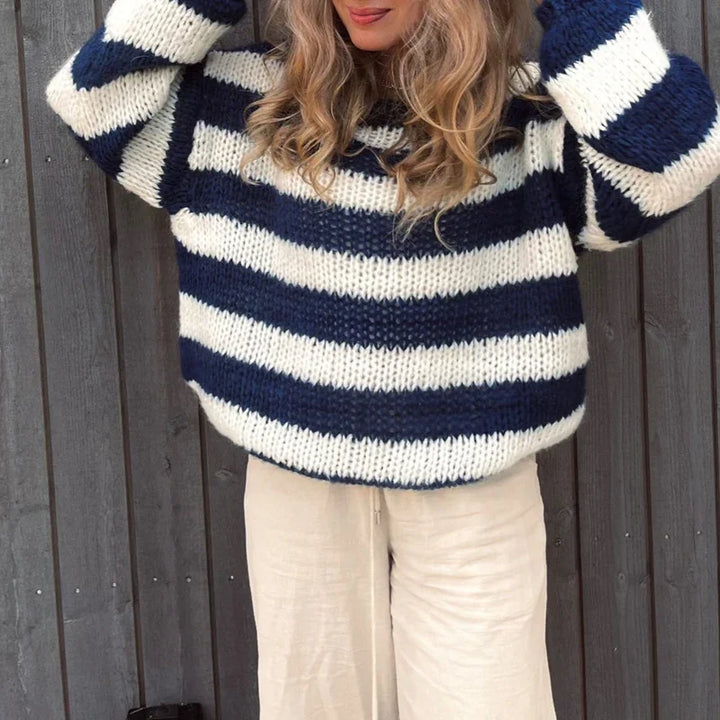 Elissa - gestreifter lockerer schicker Pullover
