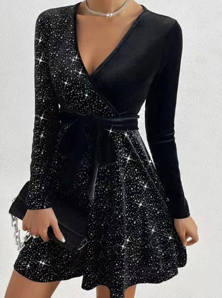 Sofia - Vestito elegante con decorazioni di paillettes