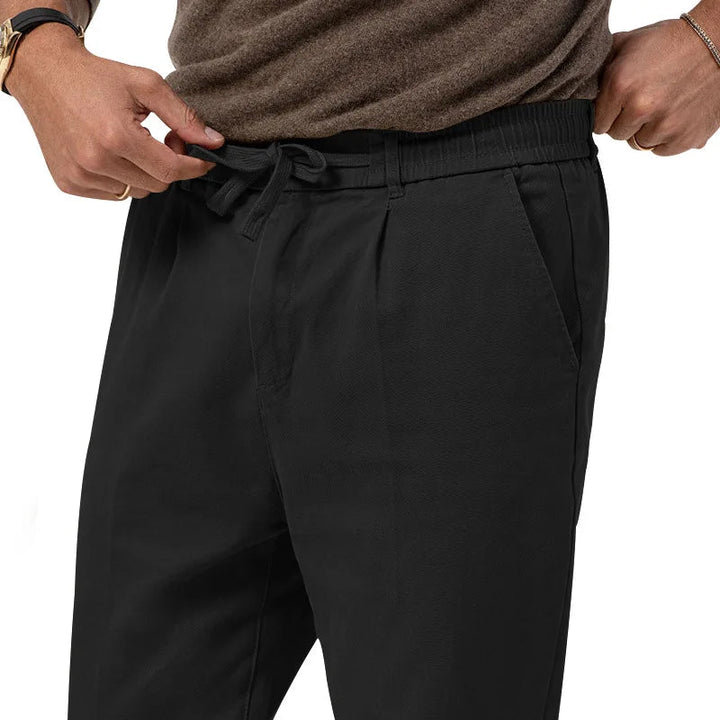 Pantalon en lin pour homme avec cordon de serrage – Léger & élégant pour le printemps & l'été