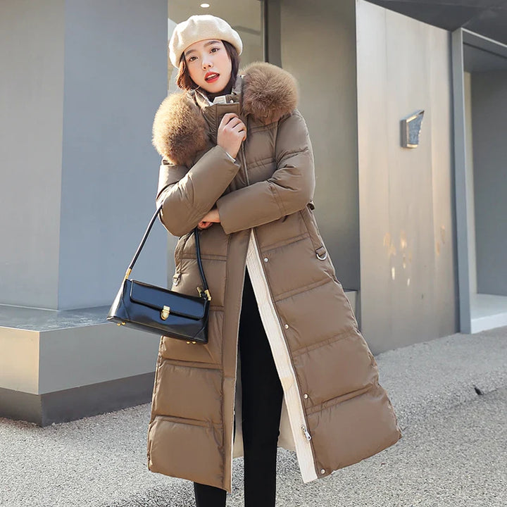 Kayla - Langer Winter-Wickelmantel