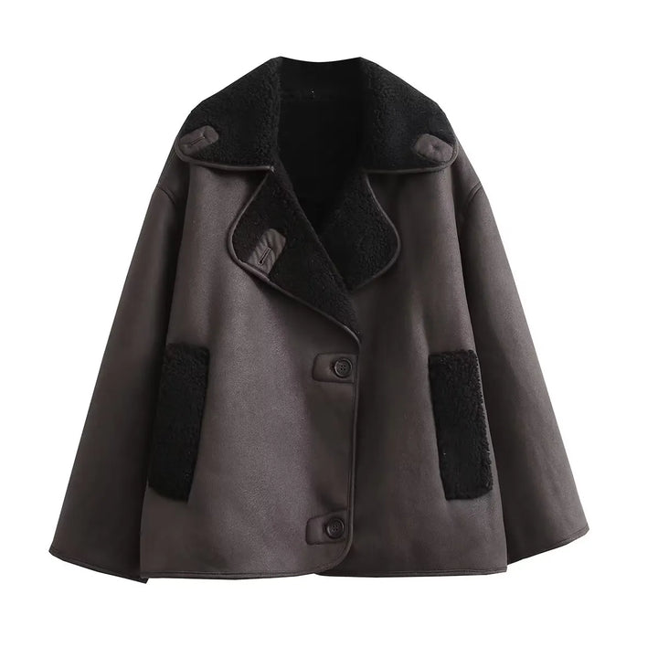 Camila - Cappotto in pelle invernale alla moda