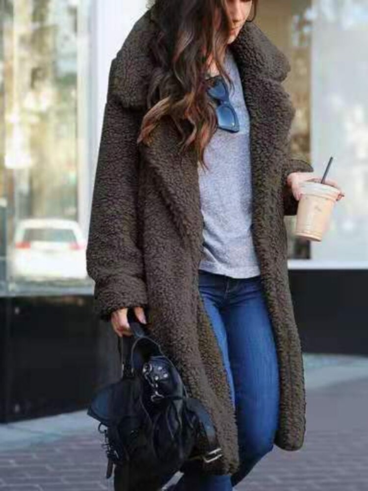 Madelon manteau teddy avec poche cachée