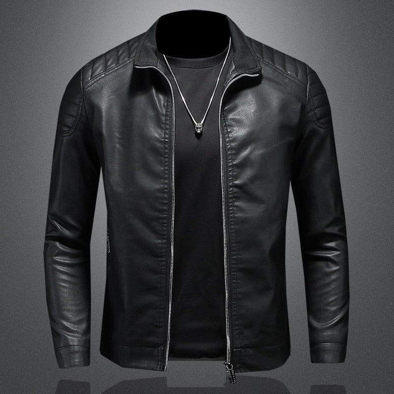 Elegante Lederjacke mit Taschen für Herren | Perfekt für den Alltag