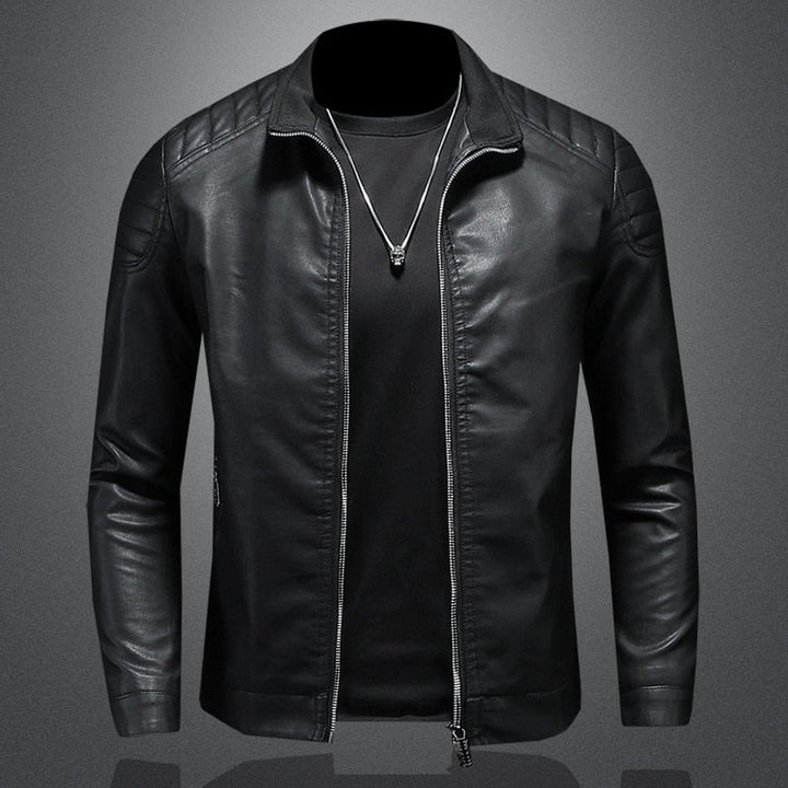 Elegante Lederjacke mit Taschen für Herren | Perfekt für den Alltag