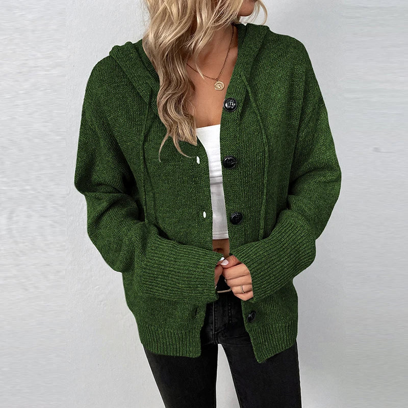 Karin - Comfortable Hooded Cardigan