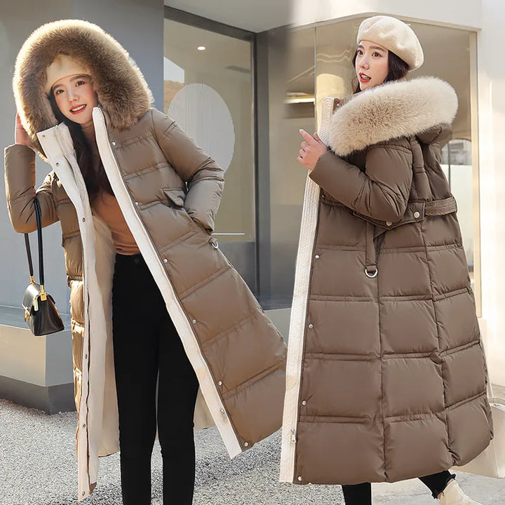 Kayla - Langer Winter-Wickelmantel