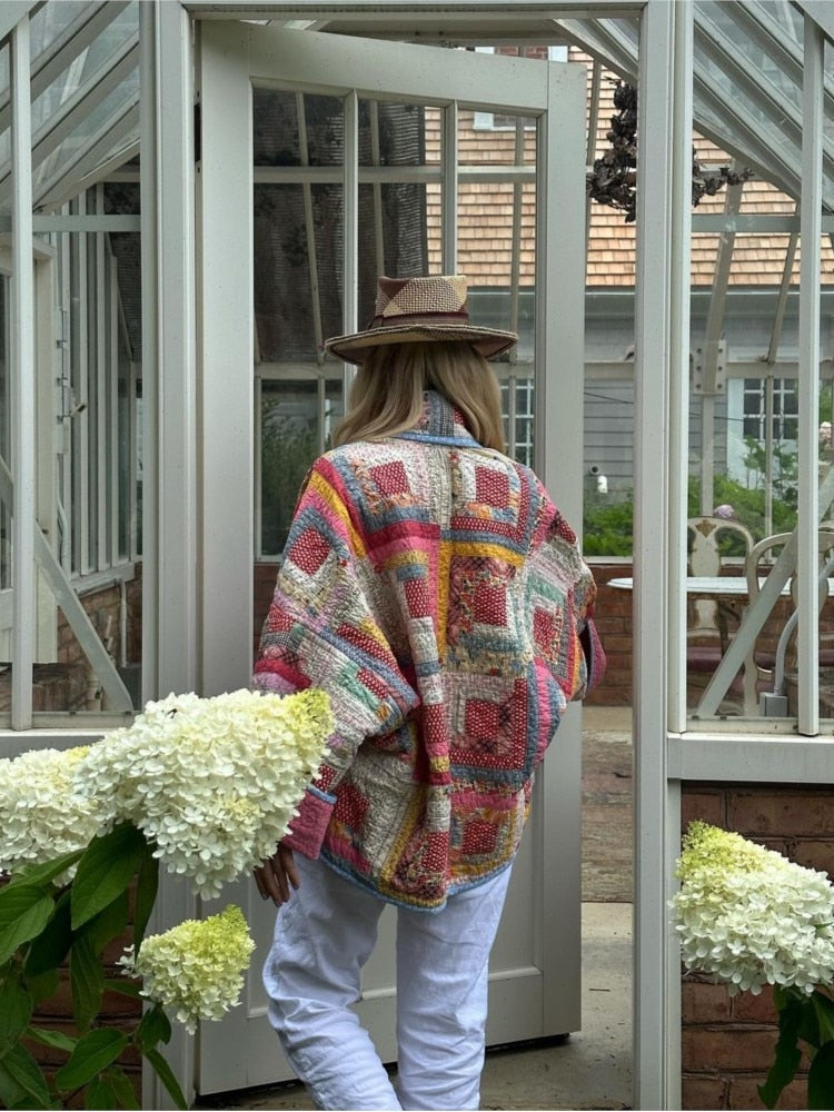 Beatriz - giacca trapuntata patchwork casual