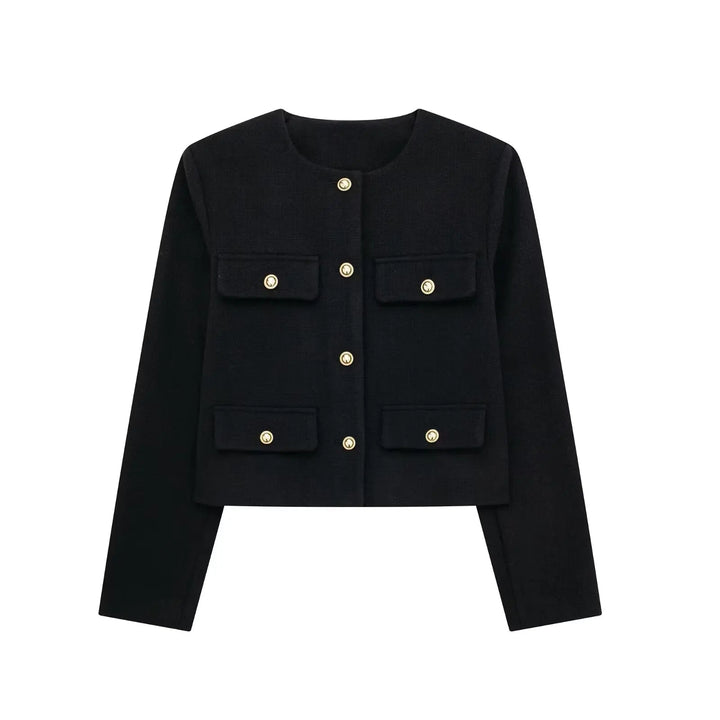 Raelynn - Blazer corto alla moda con bottoni