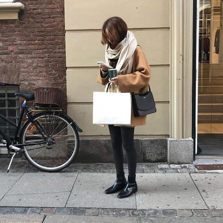 Alison Wollmantel Cappotto lungo con collo a risvolto a una fila