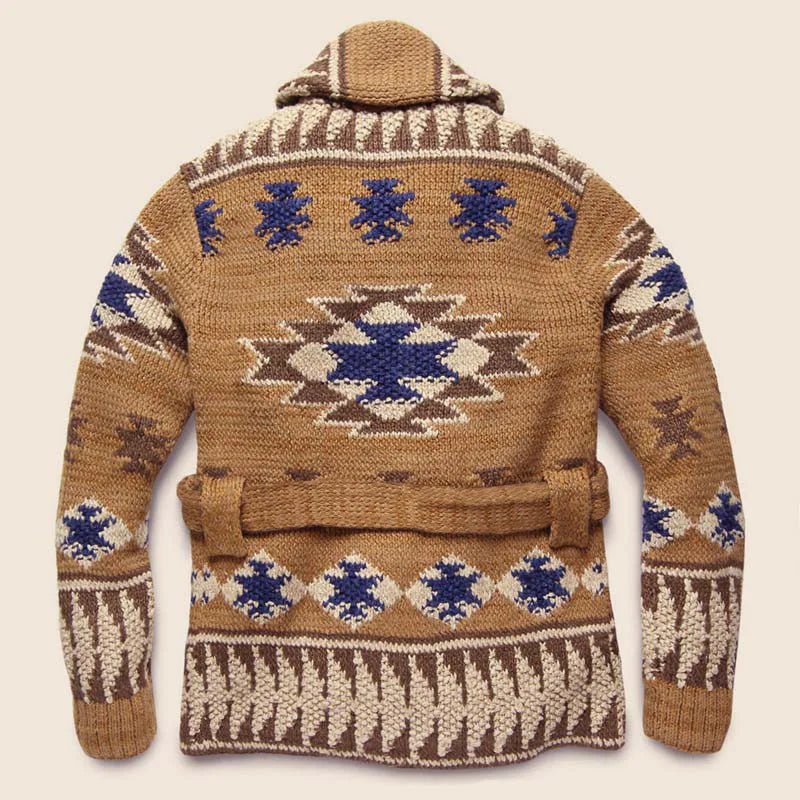 Reid - Gilet rétro épais en tricot pour hommes