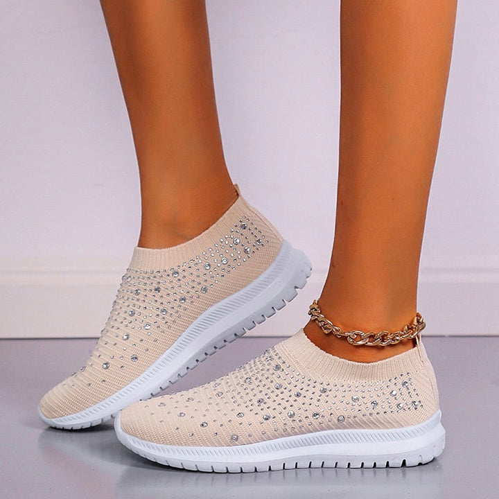 Sock sneakers with glitter