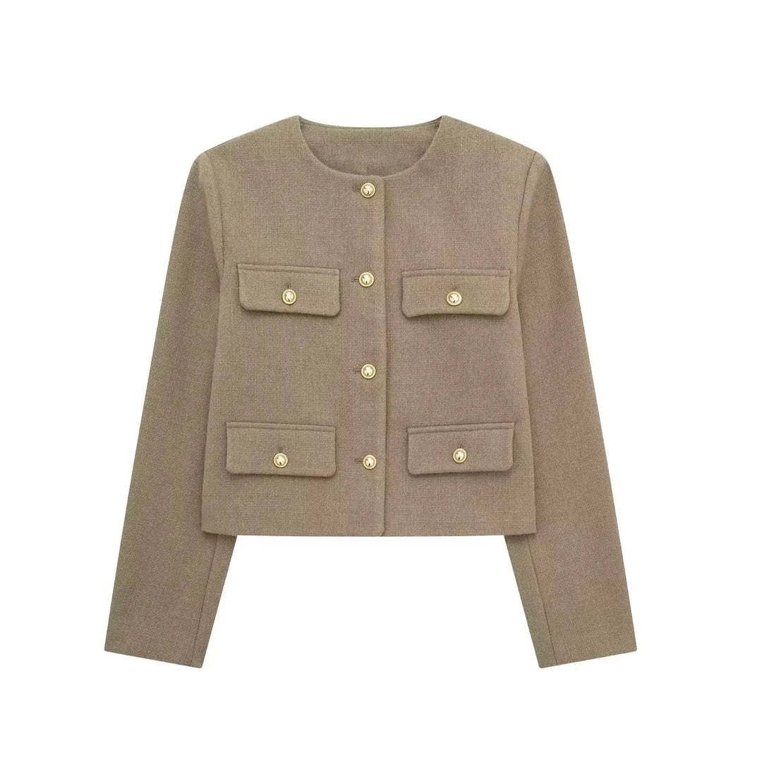 Raelynn - Blazer corto alla moda con bottoni