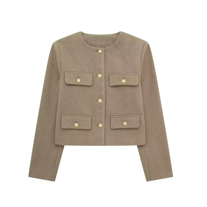 Raelynn - Blazer corto alla moda con bottoni