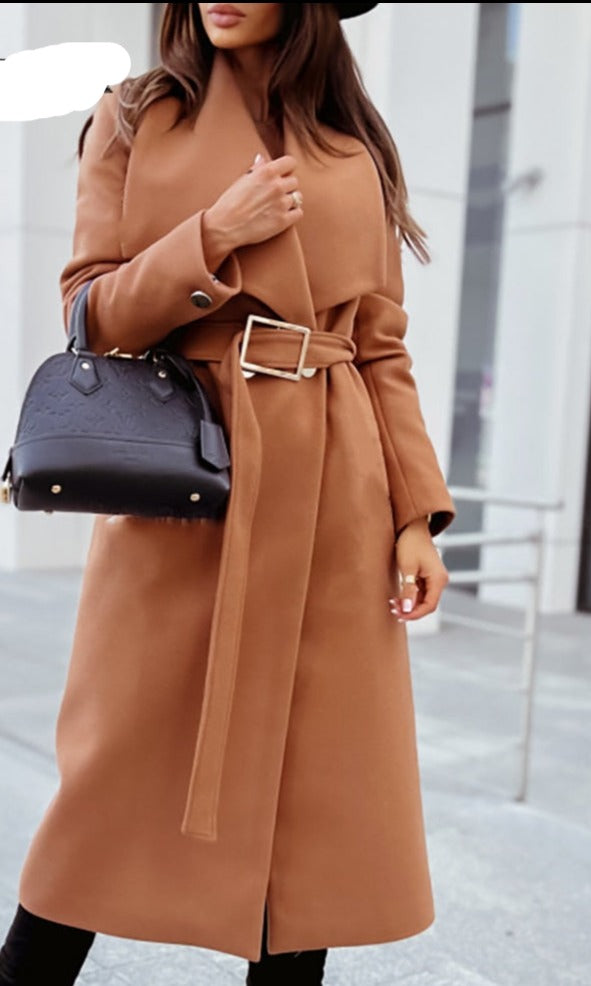 Engel - Manteau en laine élégant avec ceinture