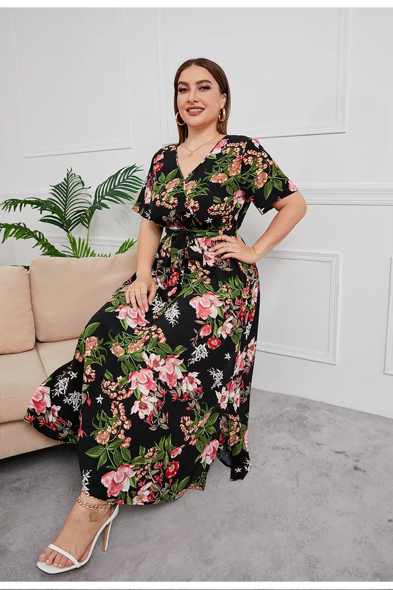 Juliann - Robe d'été grande taille avec décolleté en V