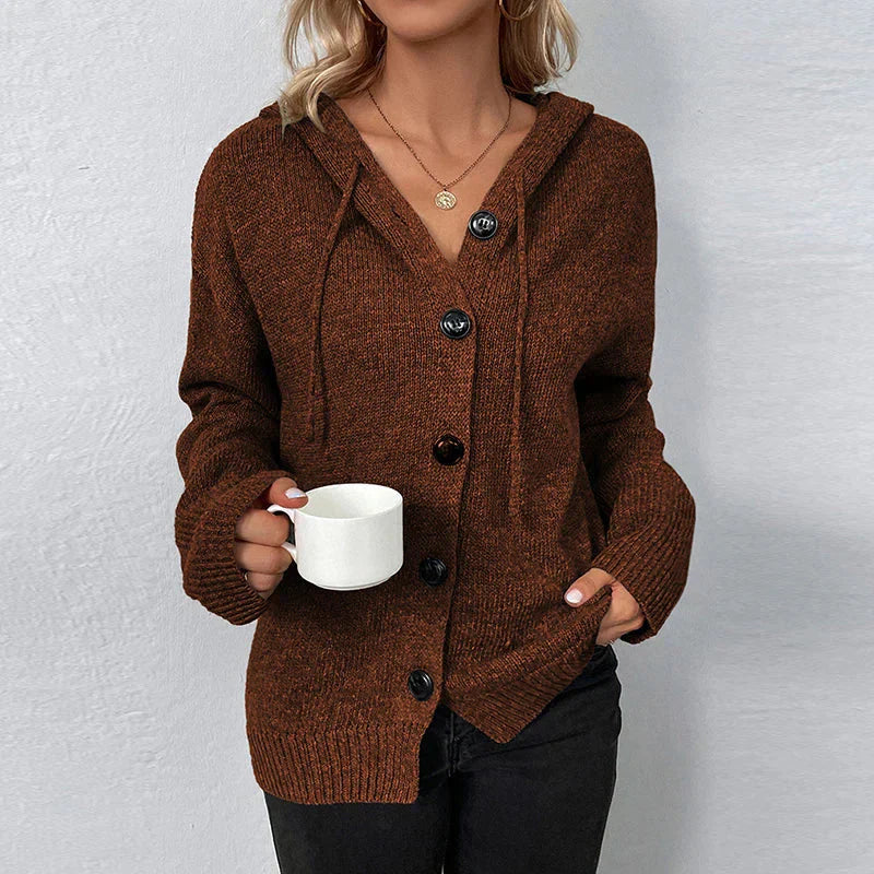 Karin - Comfortable Hooded Cardigan