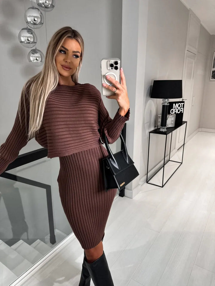 Mila - Ensemble deux pièces (robe + pull)