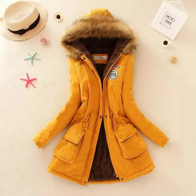 Hilde | giacca invernale imbottita calda con cappuccio per donna