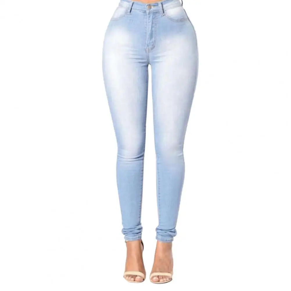 Quinn - Jean tendance avec taille haute et ceinture élastique