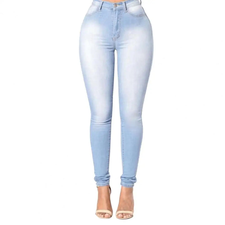 Quinn - Jean tendance avec taille haute et ceinture élastique