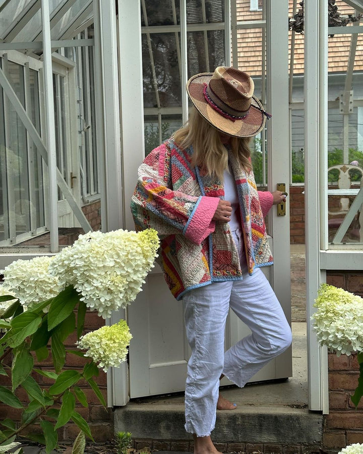 Beatriz - giacca trapuntata patchwork casual