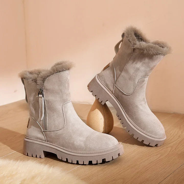 Warme Winter Stiefel Mit Reißverschluss Und Wolle Für Damen | Perfekt für Winterabenteuer