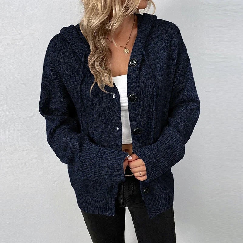 Karin - Comfortable Hooded Cardigan